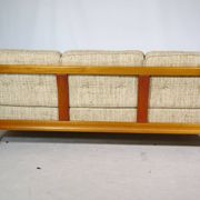 Vintage Scandinavian three-seater teak sofa, 1970s