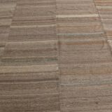 10x13 Turkish Brown & Bronze Handmade Kilim Rug, 303x386Cm