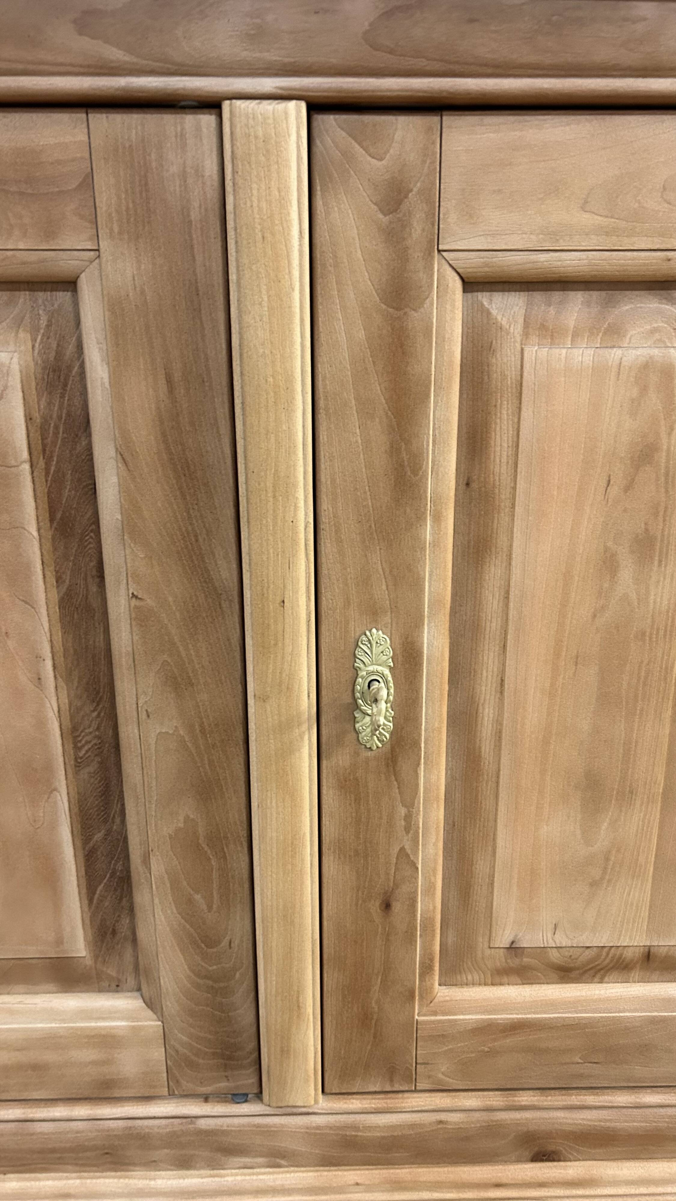 Louis Philippe buffet in solid stripped cherry wood