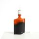 Unique 1960s ceramic table lamp in red and black by Kaiser Leuchten