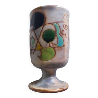 Vallauris ceramic chalice