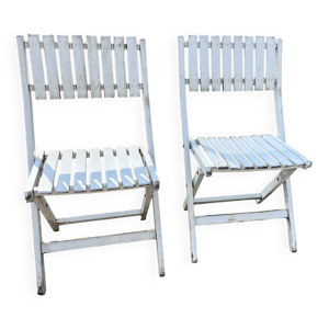 Paire de chaises vintage - pliantes