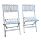 Pair of vintage wooden folding chairs – 1960s/70s