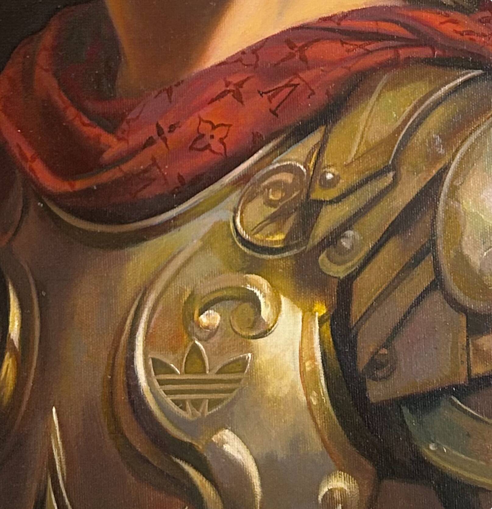 Oil painting by Mauro Maugliani (47 by 38.5).