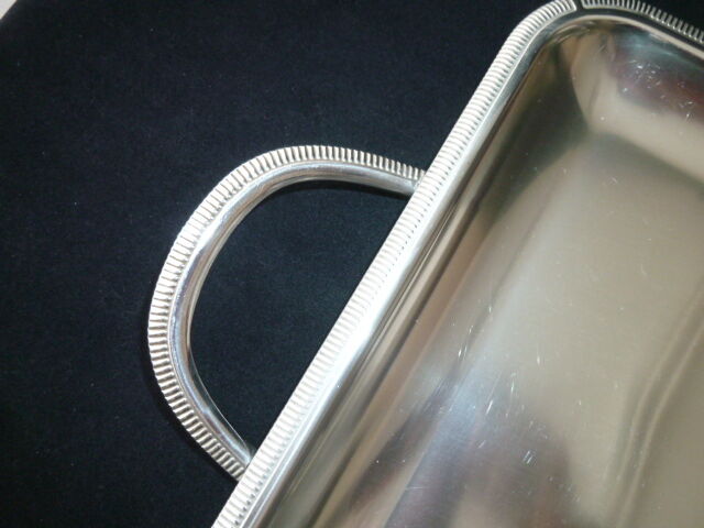 Stainless steel service tray Decor with godrons