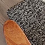 Scandinave armchair black granola zig zag modern design