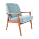 Renovated vintage armchairs sky blue