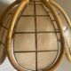 Suspension nacre et rotin vintage