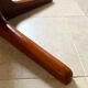 Vintage round Scandinavian table with extendable star center leg