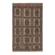 Tapis vintage turc de oushak tissé à la main 151x221 cm