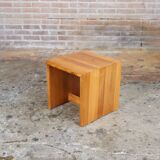 Vintage Scandinavian coffee table from the 1970s, made of pinewood, minimal