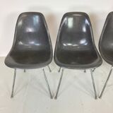 Eames Herman Miller DSS side chairs in grey
