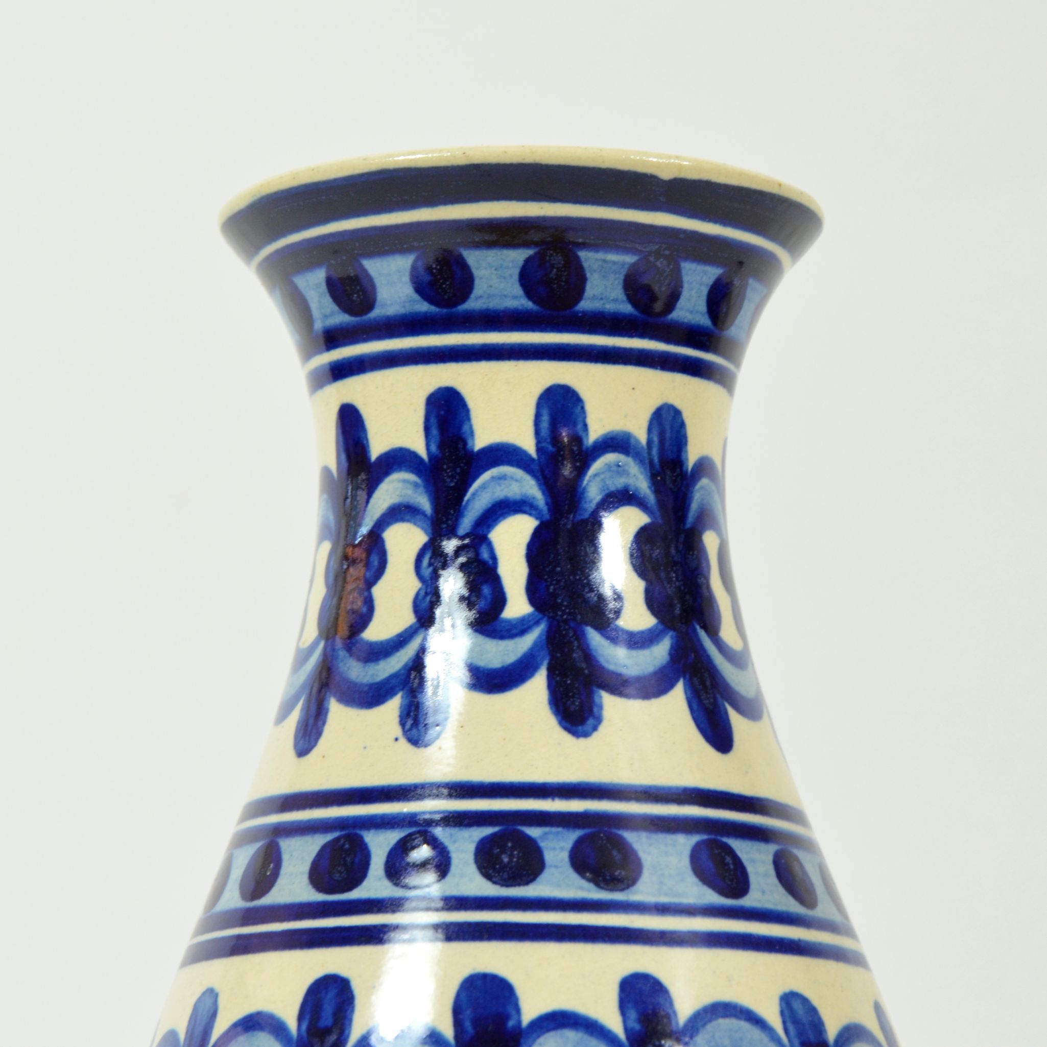 1970s folk decorated vase