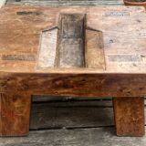 Brutalist coffee table made of solid wood