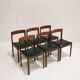 Ensemble de 6 chaises italiennes en palissandre, gessef, 1960