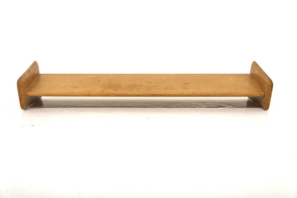 Scandinavian oak wall shelf, AB Nybrofabriken, Fröseke, Sweden, 1950