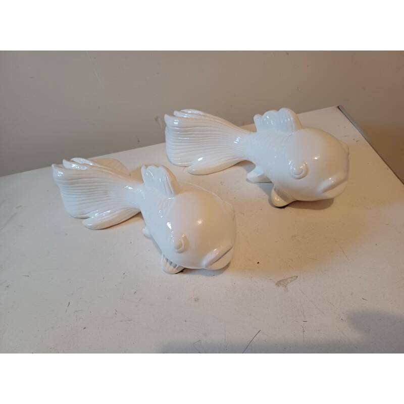 Pair of earthenware fish