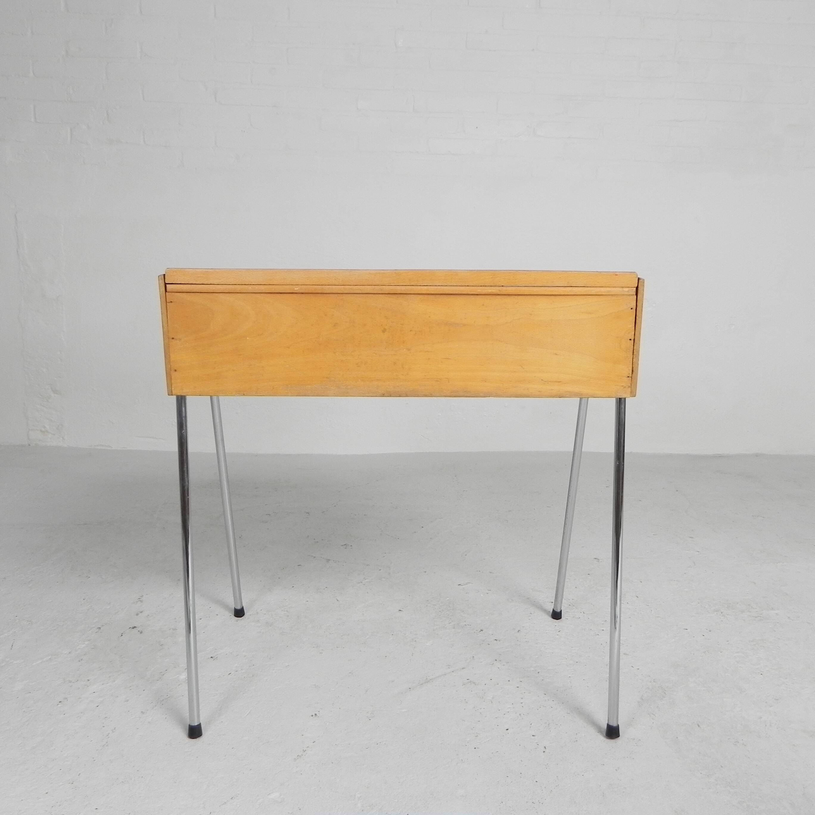 Antique children's desk with flap, 1950