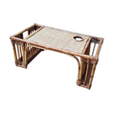 70's rattan coffee table