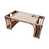70's rattan coffee table