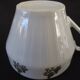 6 tasses à café et sous-tasses en porcelaine fine Art Déco