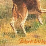 Oil painting signed Nubet "The Hunt"