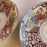 2 large Japanese plates with rare “Inban” decoration