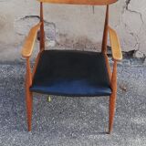 Scandinavian armchair skai black