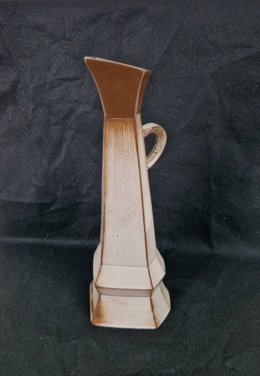 Vase en céramique cubiste, années 1950