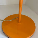 Mushroom lamp vintage metal lacquered orange and plastic