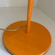 Mushroom lamp vintage metal lacquered orange and plastic