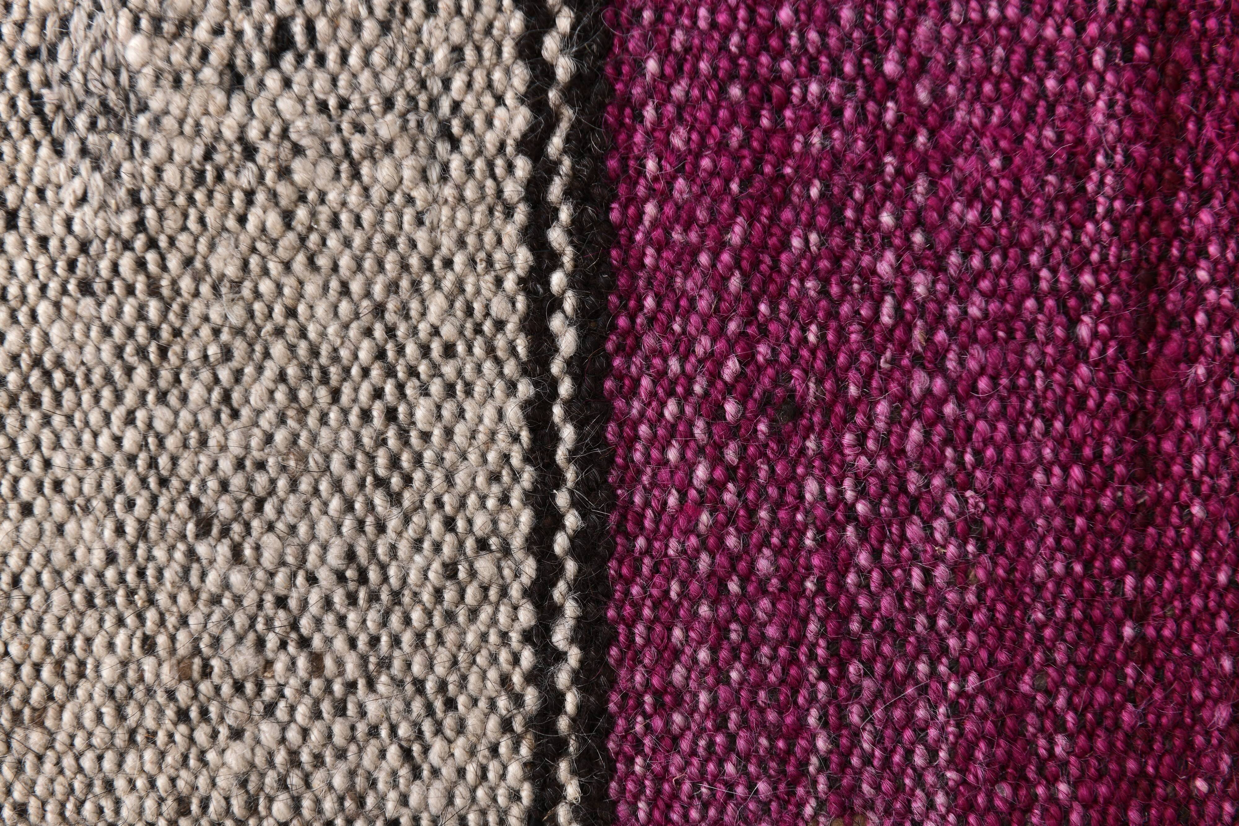 2x8 Purple Orange Kilim Runner Rug 71x24Cm