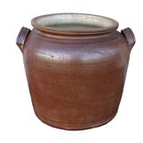 Pot à confit ancien français en grès à glaçure salée