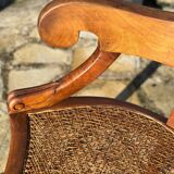 Elegant solid walnut office chair circa 1900.