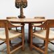 Vintage dining set table and chairs Rainer Daumiller