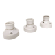 Set of 3 white porcelain sconces