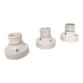 Set of 3 white porcelain sconces