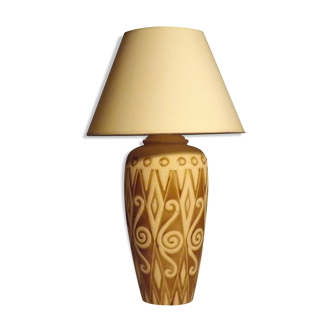 Ceramic white and bronze table lamp