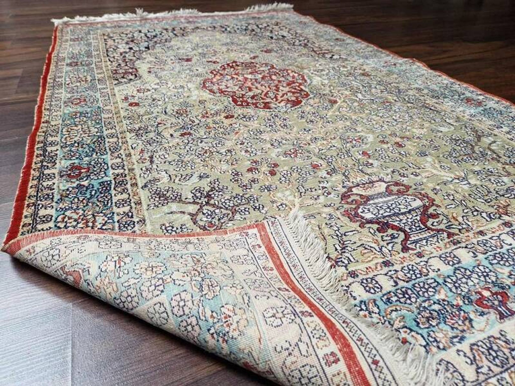 Tapis ancien en soie, Pékin 1930