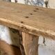 Banc de ferme ancien en bois, rénové