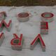 9 lettres industrielles lumineuses