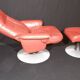 Vintage Swedish armchair and ottoman Anderssons