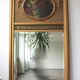 Trumeau mirror with oval decoration and Louis XVI style pediment