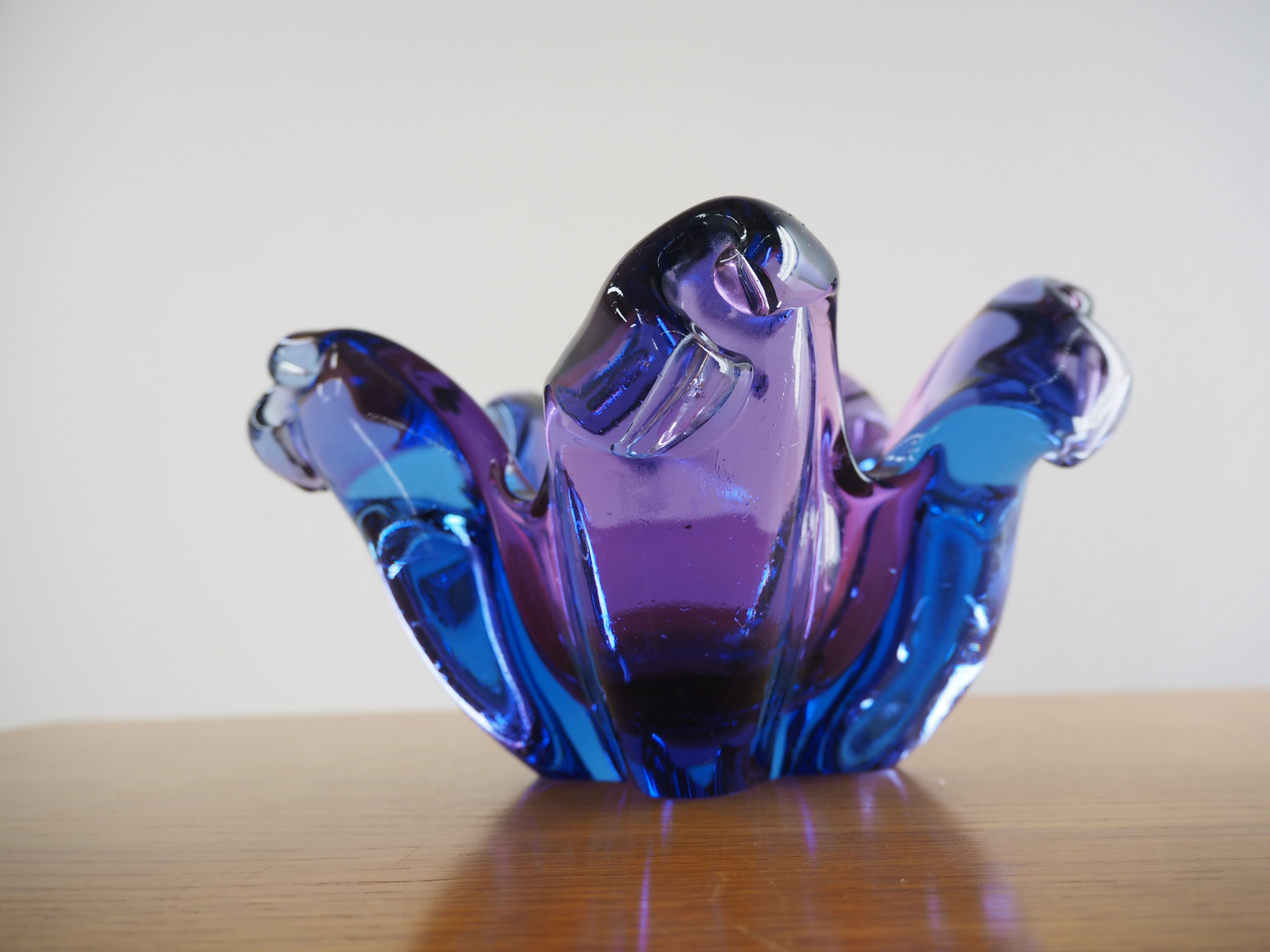 Midcentury Artglass Bowl, From Czechoslovakia, 1950s