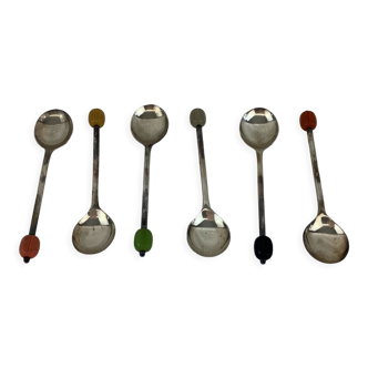 Box of 6 English-made mocha spoons