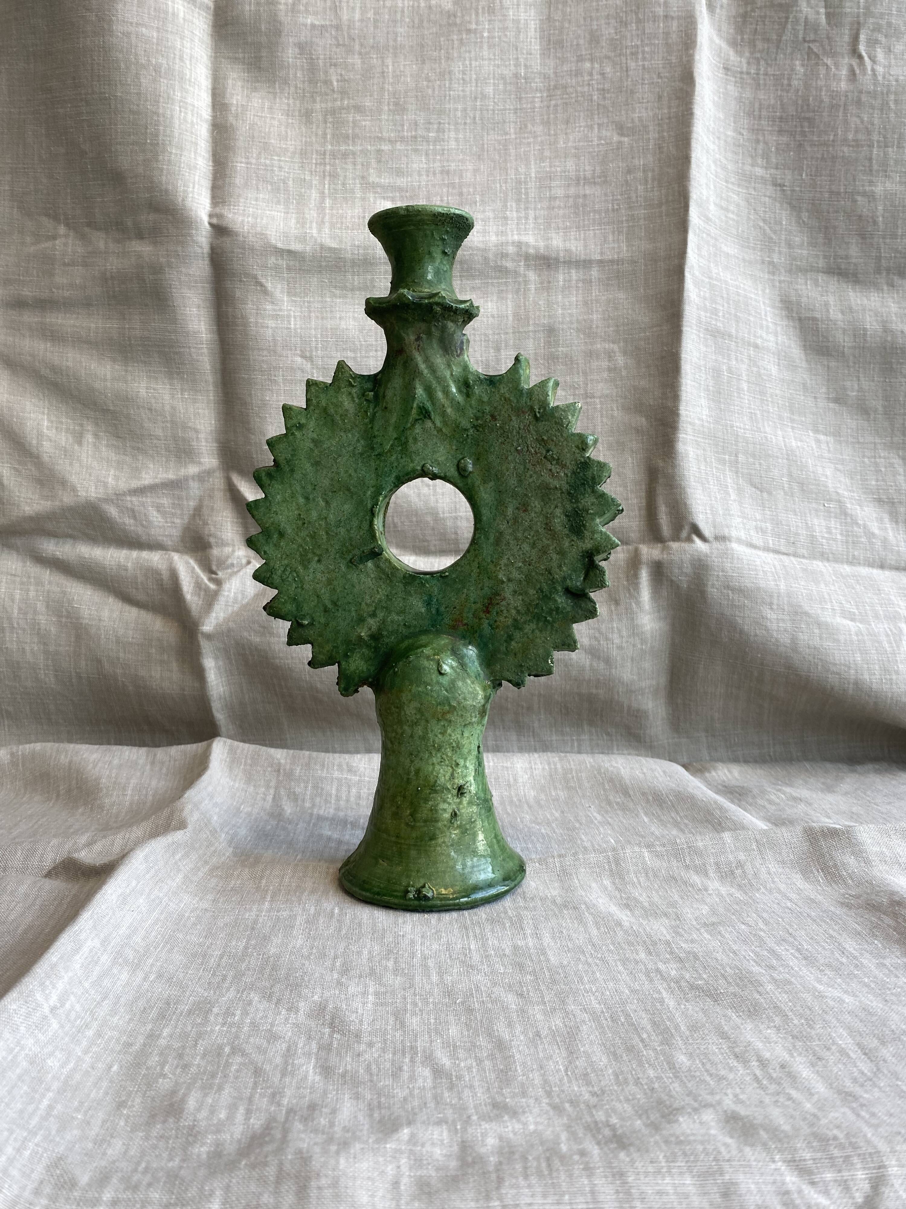 Tamegroute pottery candle holder