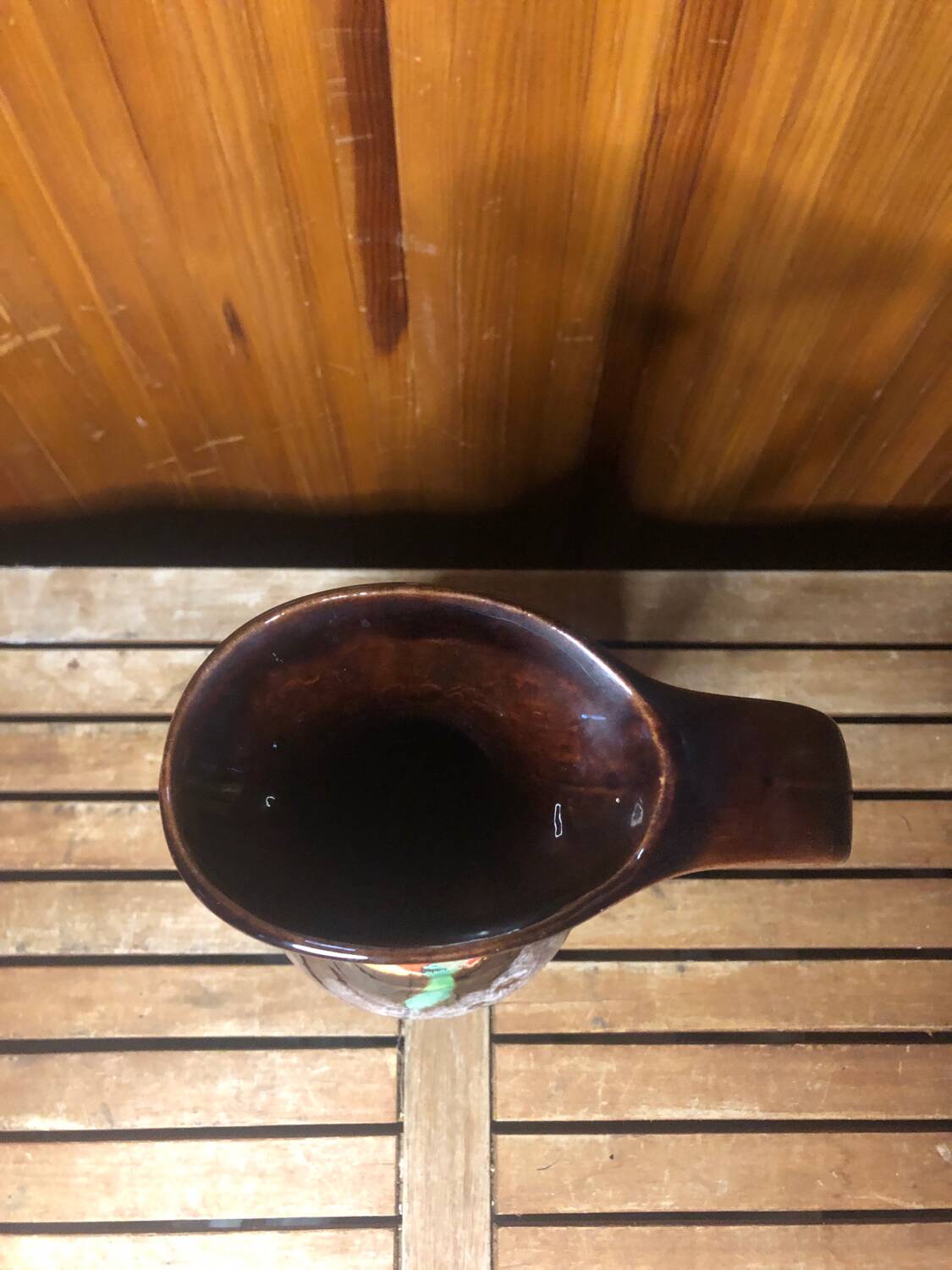 Ancien pichet poet laval « brigitte »céramique peinte vintage