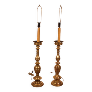 Paire de Lampadaires - cierge