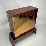 Mid-Century Modern Italian Mirrored Dry Bar Cabinet, 1950s