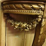 Wall console gilded wood and marble